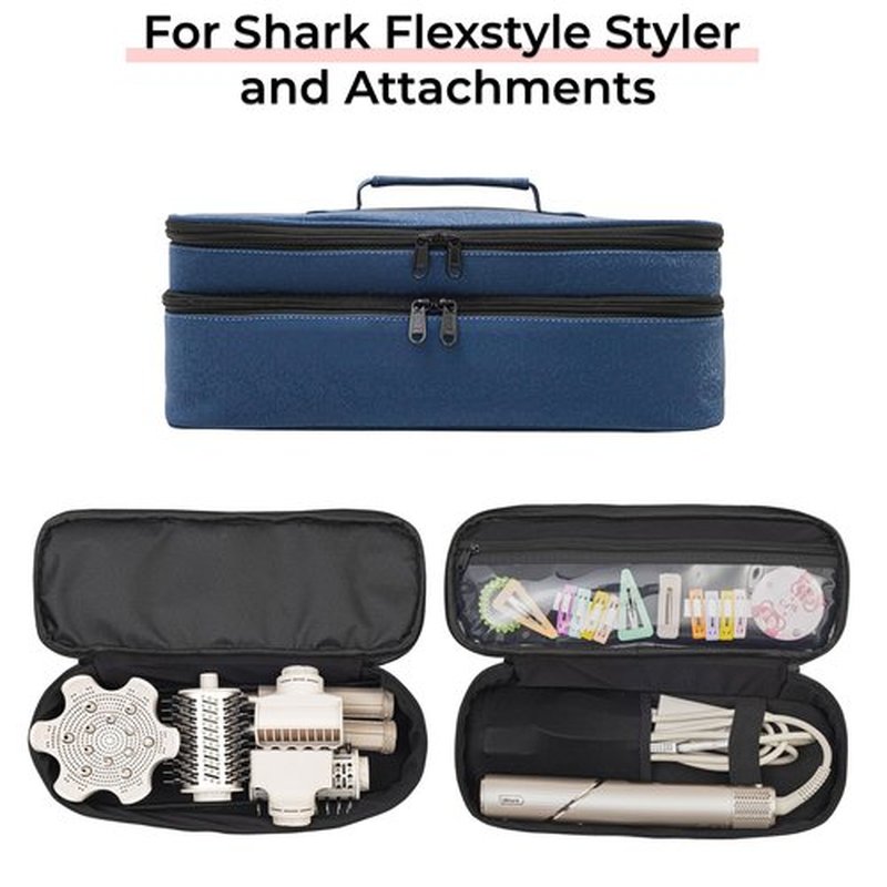 Greenesta Hair Tools Travel Bag Compatible With Shark Flex Style Attachment, Shark Airwrap Flexstyle, Dyson Airwrap | Travel Case For Sharkflex Styler | Beauty Hair Dryer Attachments Storage B.Diamond