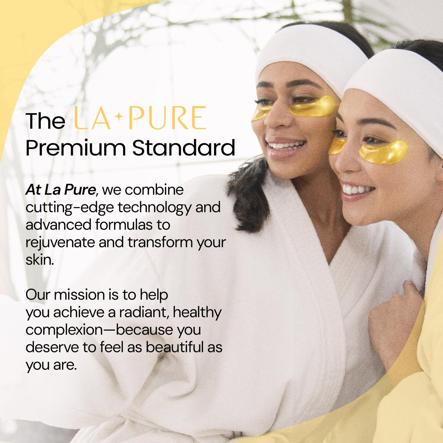 LA PURE 24k Gold Under Eye Patches for Puffy Eyes and Dark Circles, Revitalizing & Non-Irritating Anti Aging Eye Masks with Hyaluronic Acid & Collagen - Dermatologically Tested - 15 Pairs Eye Gel Pads