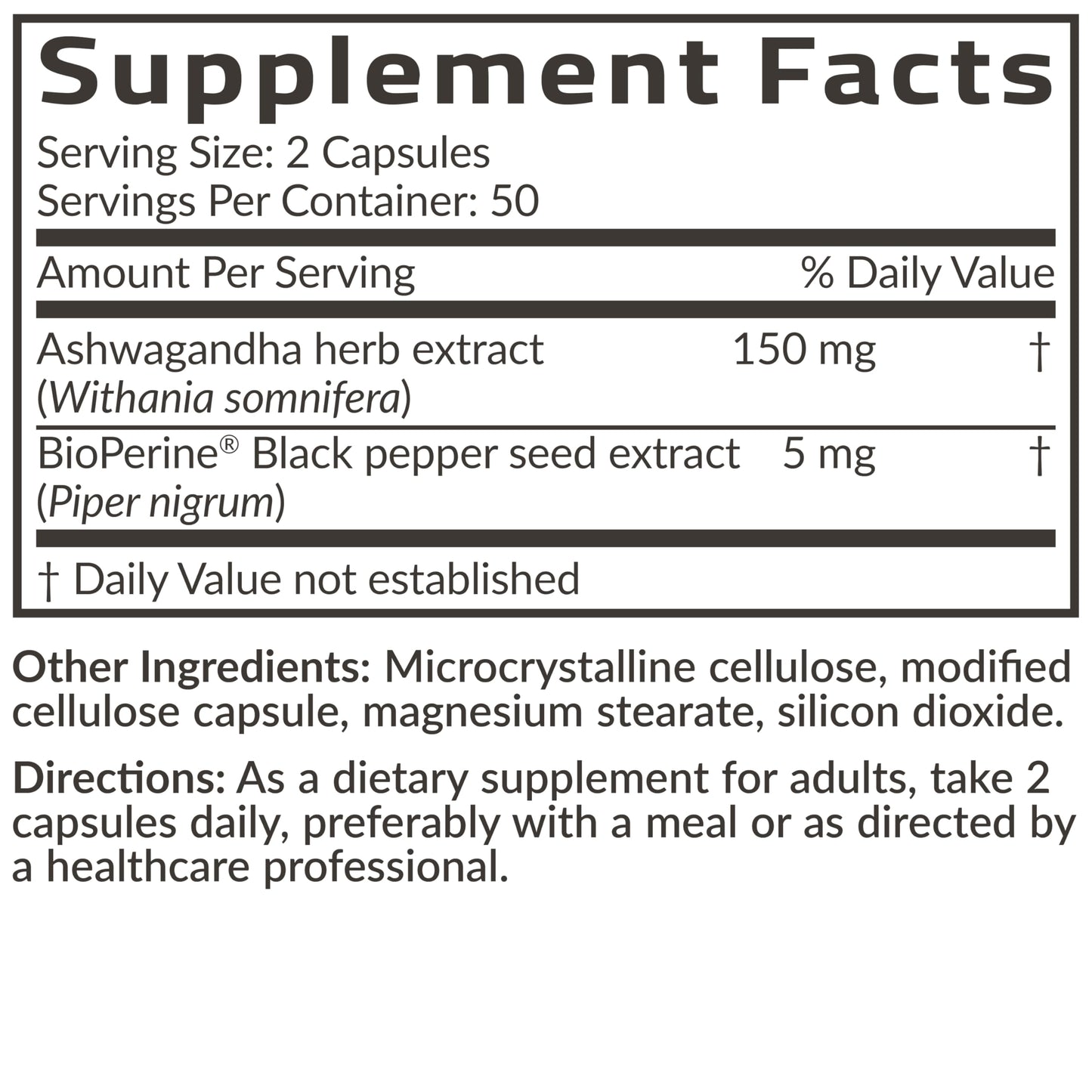 Futurebiotics Ashwagandha Extra Strength Stress & Mood Support 100 Capsules