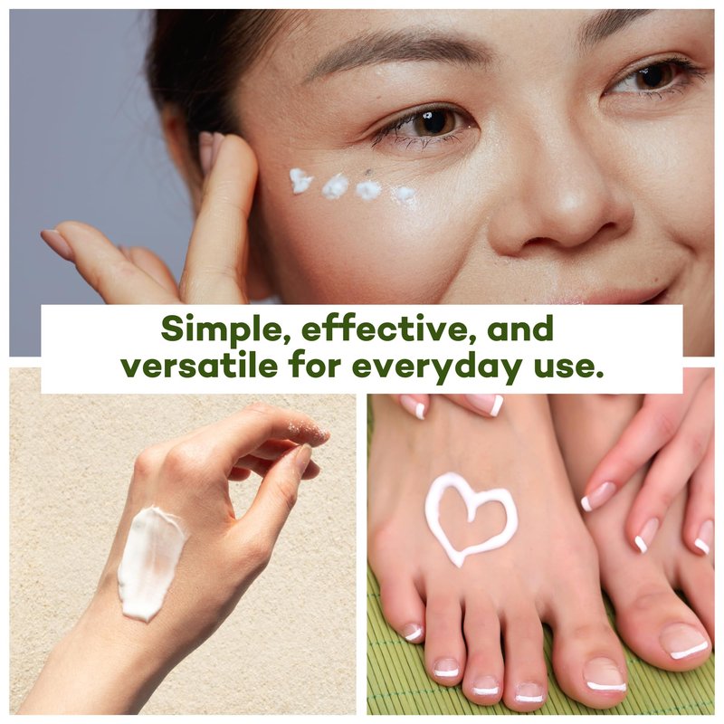 Four Elements 4E Unscented Comfrey Moisture Cream, Deeply Moisturize and Nourish your Skin, Certified Organic, 2 OZ