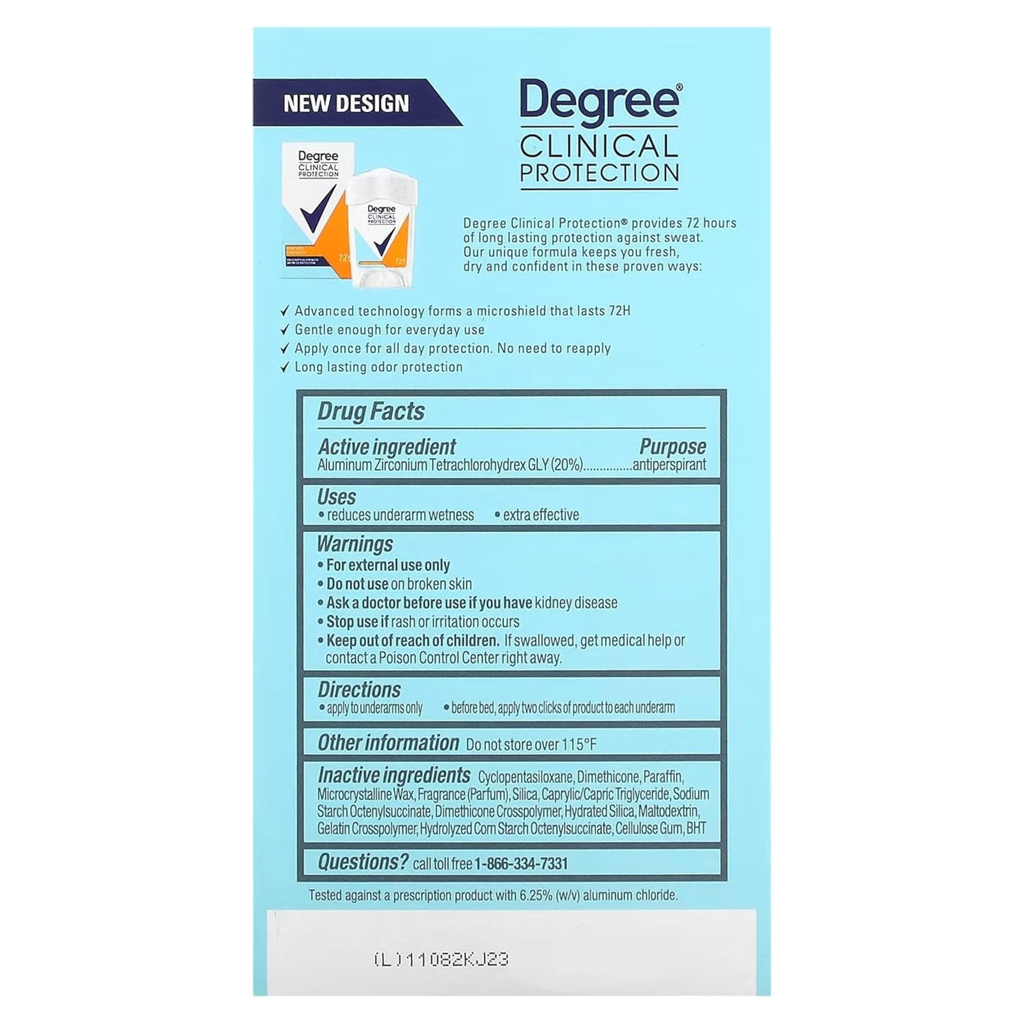 Degree Clinical Protection Anti-Perspirant & Deodorant, Summer Strength 1.7 oz ( Pack of 4)