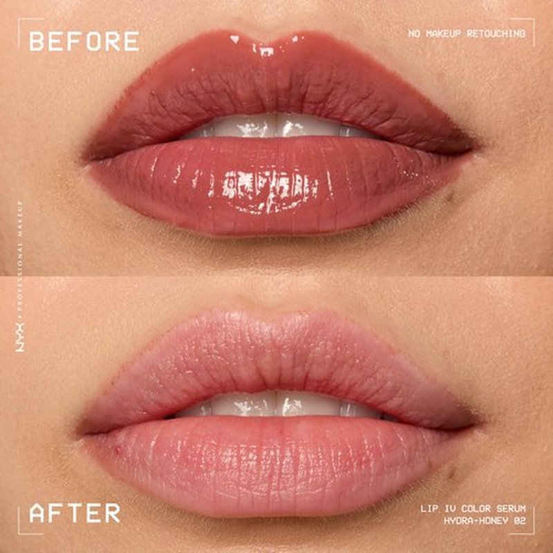 NYX PROFESSIONAL MAKEUP Lip IV Hydrating Gloss Serum, Lip Stain with 12HR Hydration - Hydra Honey (Brown Lip Gloss)
