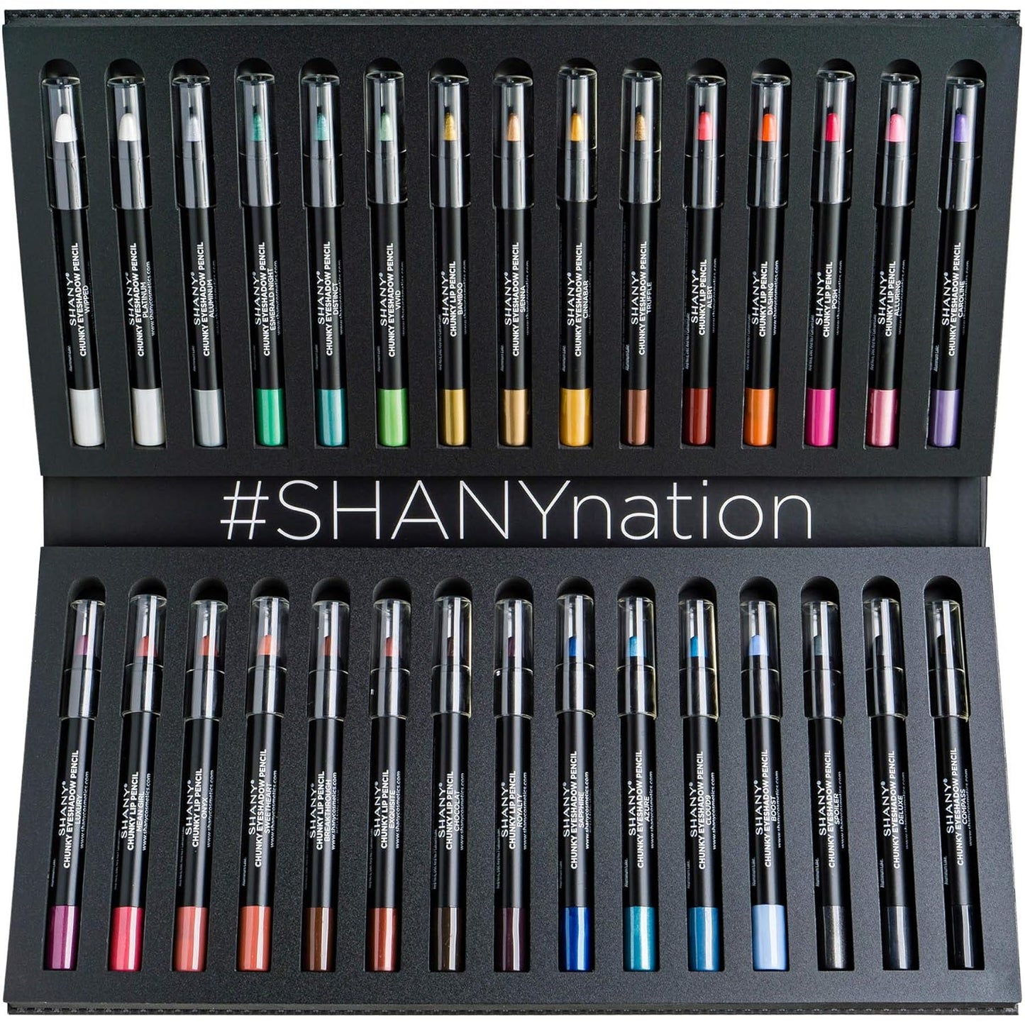 SHANY Eyeshadow Pencils Lip Liner, Eyeliner, Eye Pencils - Multi Use for EyeShadow, Lip Makeup, Lipstick with Vitamin E and Aloe Vera - Old Packaging