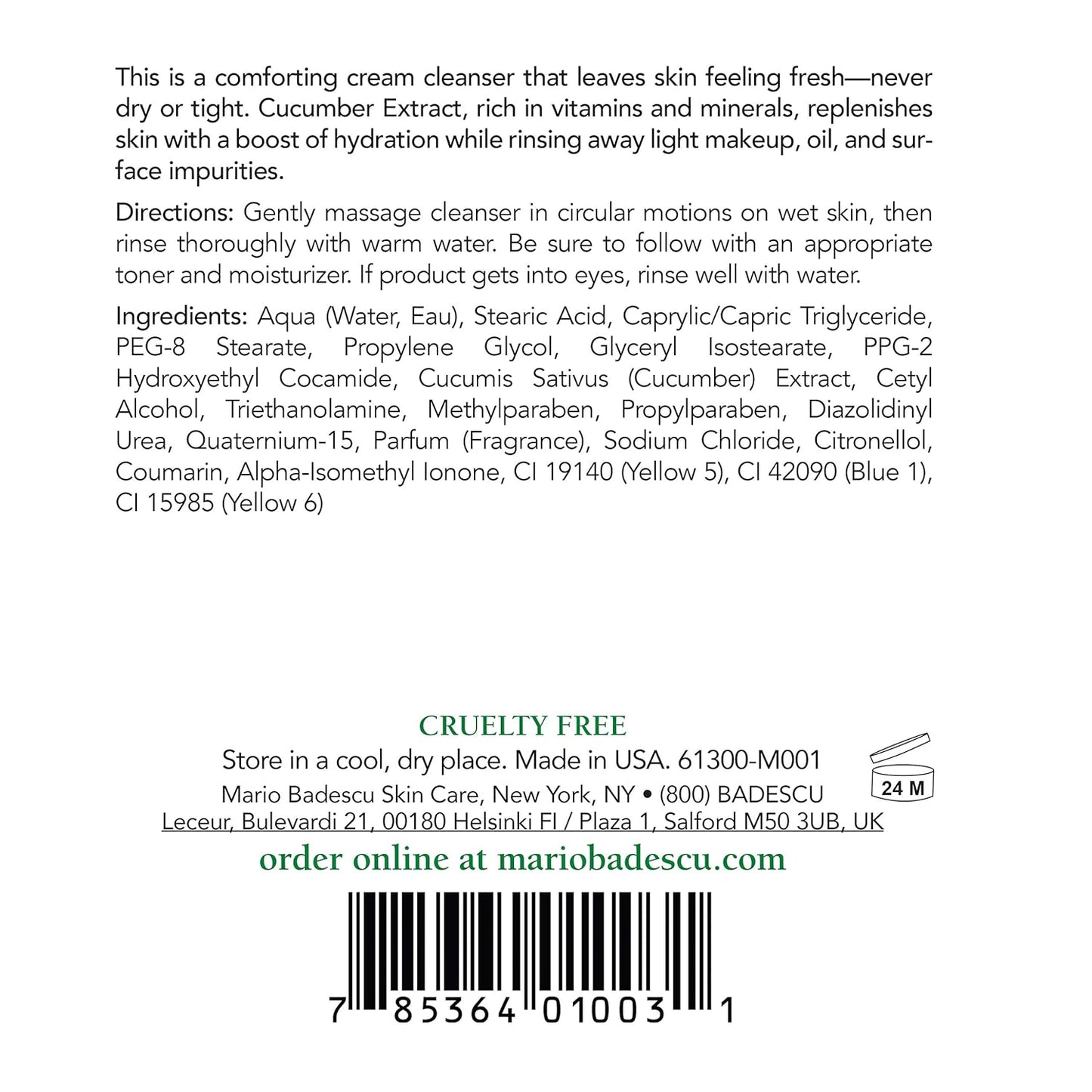 Mario Badescu Body Lotion, Nourishing and Softening Body and Hand Moisturizer For All Skin Types