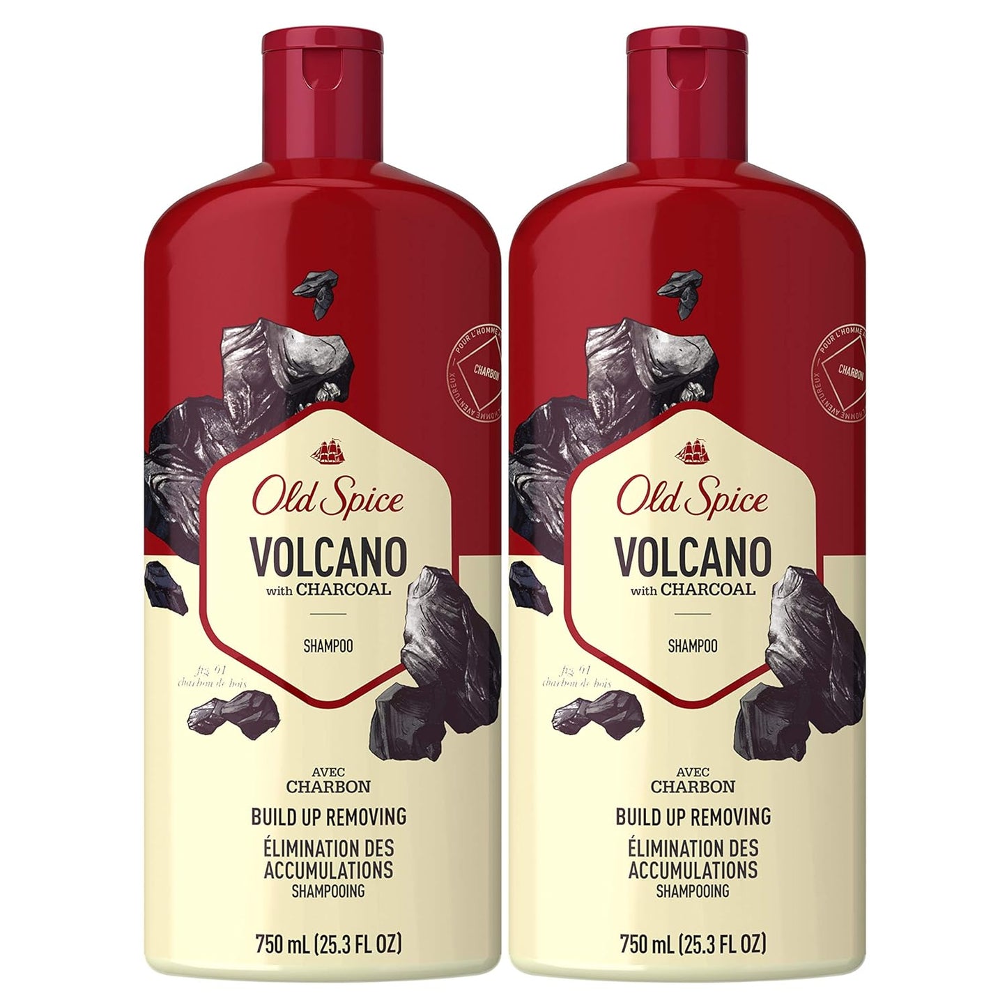 Old Spice Charcoal Shampoo for Men, 21.9 Oz Each, Twin Pack
