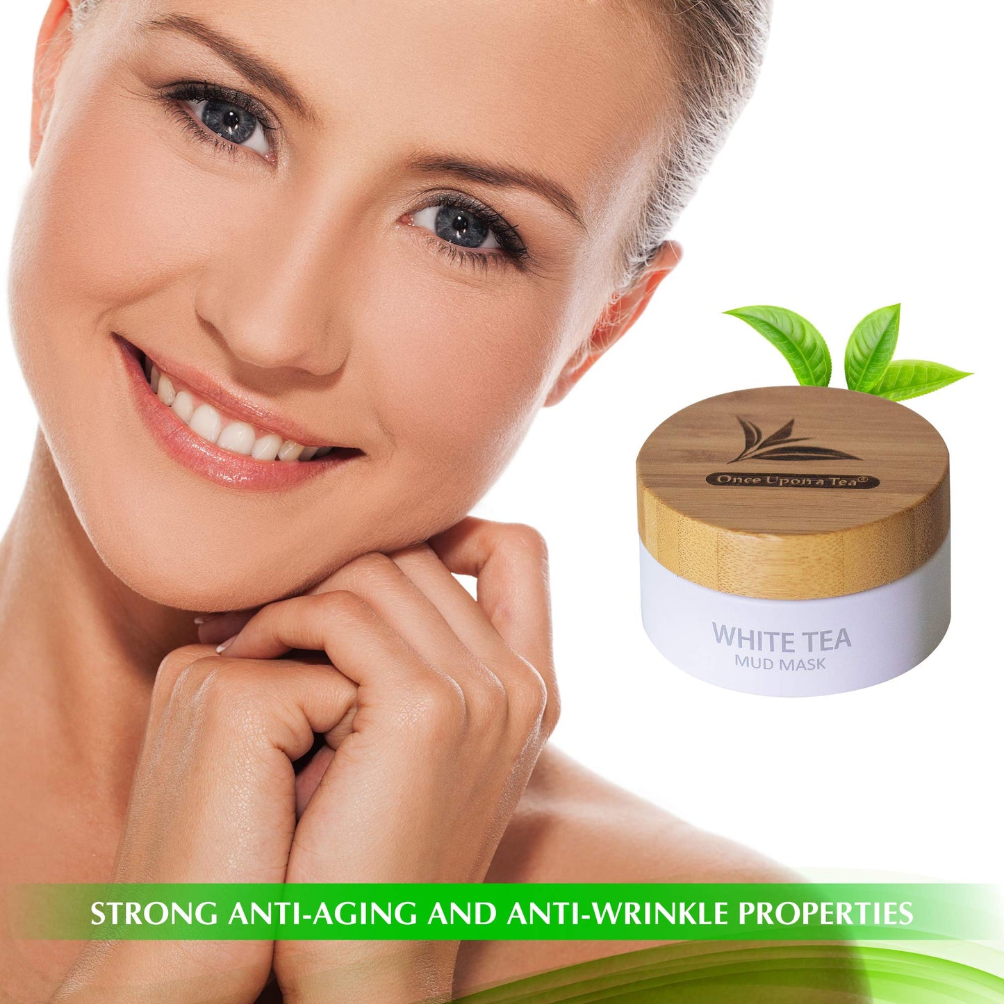 White Tea Mud Mask 100 ml | Antioxidant Facial Treatment | Smoothes Fine Lines Wrinkles, Deep Cleanse, Detoxifies, Removes Blackheads, Pore Minimizer, Younger Looking Skin