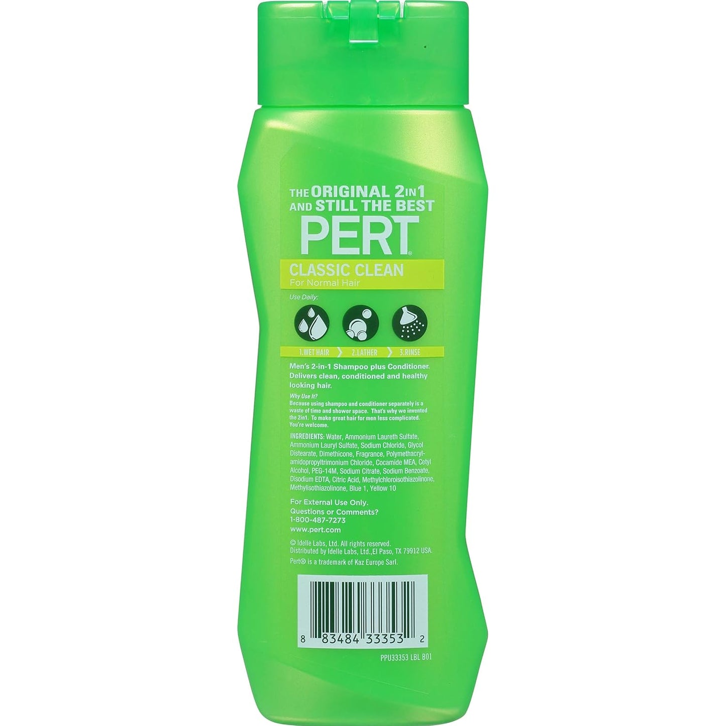 PERT 2-in-1 Classic Clean Shampoo and Conditioner 13.5oz (6 Pack)