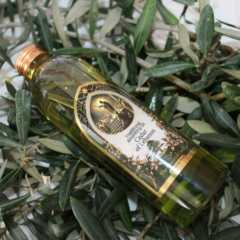 Cedar of Lebanon Scented Blessed Holy Anointing Oil Bottle for Christian Prayer, Meditation from Israel Jerusalem - 250 ml | 8.5 fl.oz.