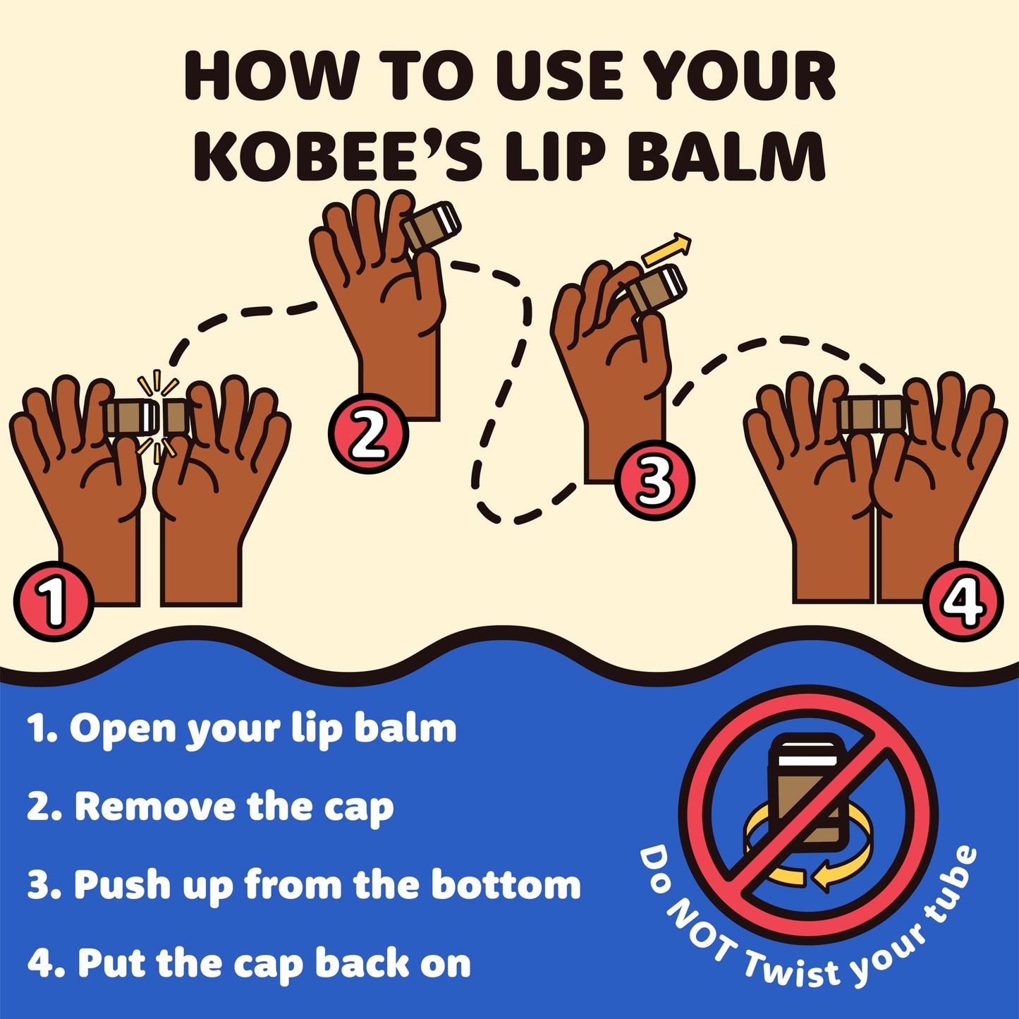 3 pack - Kobeesco Lip Balm, Lip Moisturizer, Lip Cure, Lip Balm, Nourishing Lip Treatment (Mai Tai Punch)