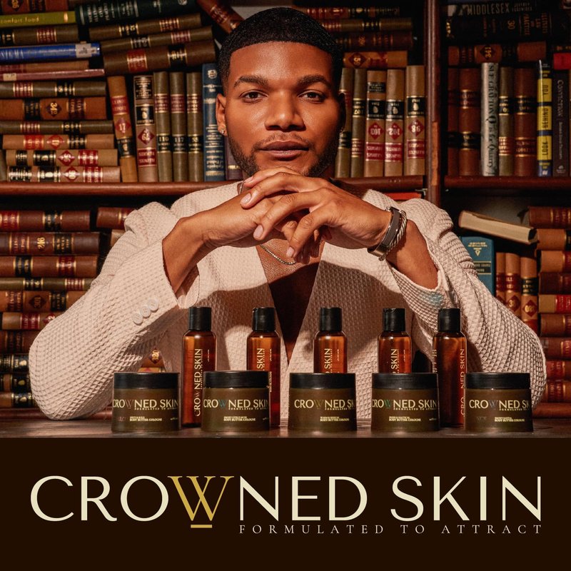Crowned Skin Prince Body Oil Cologne for Men | Oceanic & Woody | As Seen On Shark Tank | Scented with White Musk & Bergamot | Infused with Natural Jojoba & Grapeseed Oil | All-Day Fragrance | 4oz