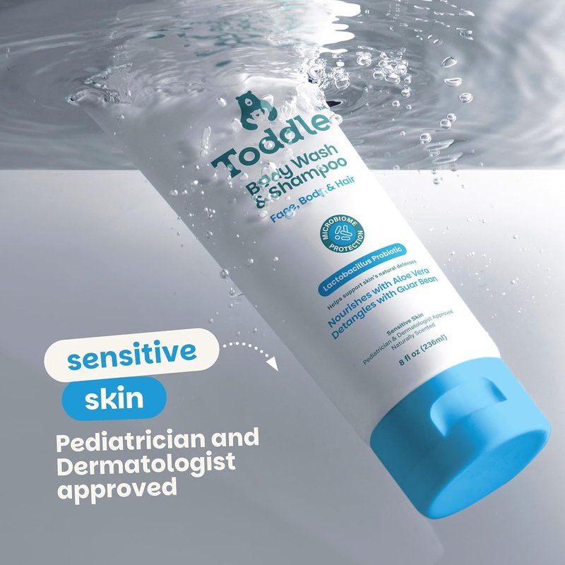 Probiotic Baby Shampoo & Body Wash - Plant-Based, Fragrance-Free Formula for Sensitive Skin | 8 oz