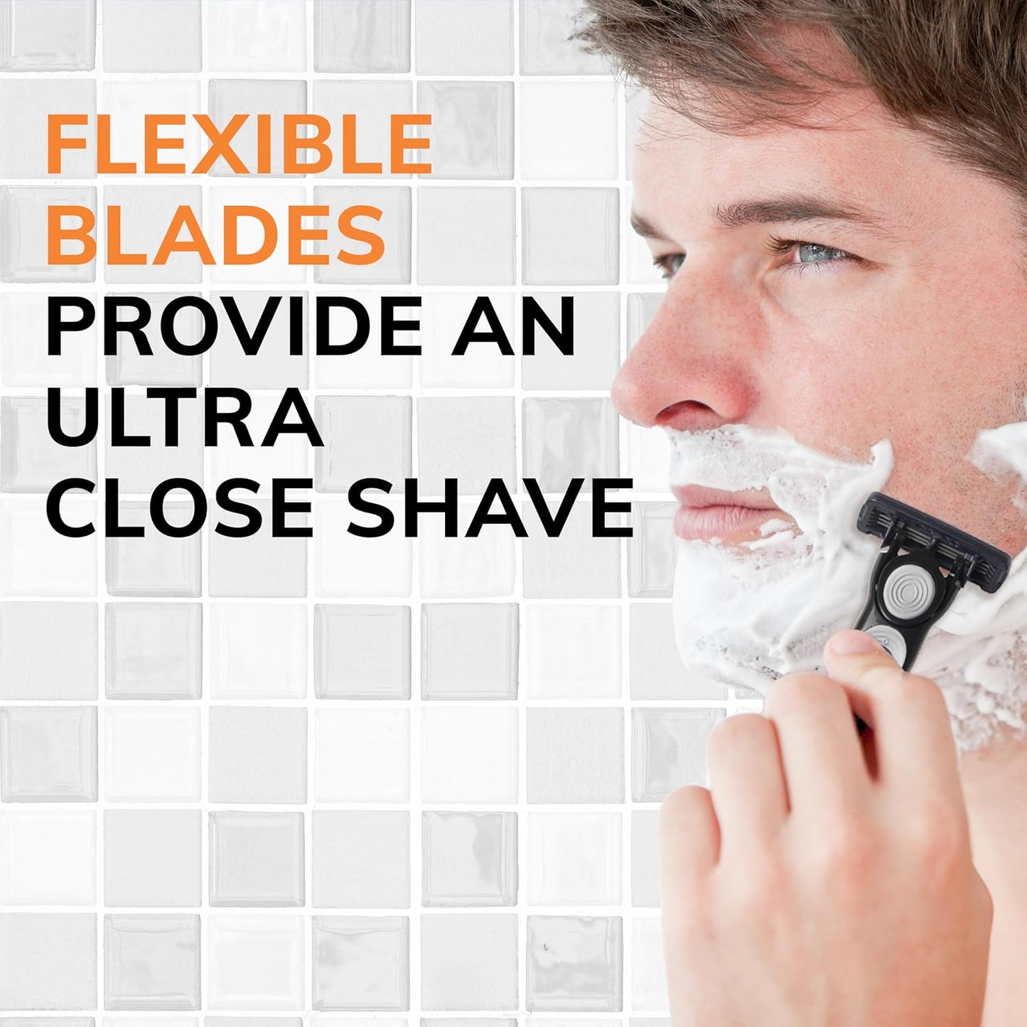 BIC Flex 4 Hybrid Men's Disposable Razor Set - 4-Blade with 2 Handles & 20 Cartridges for a Smooth Shave
