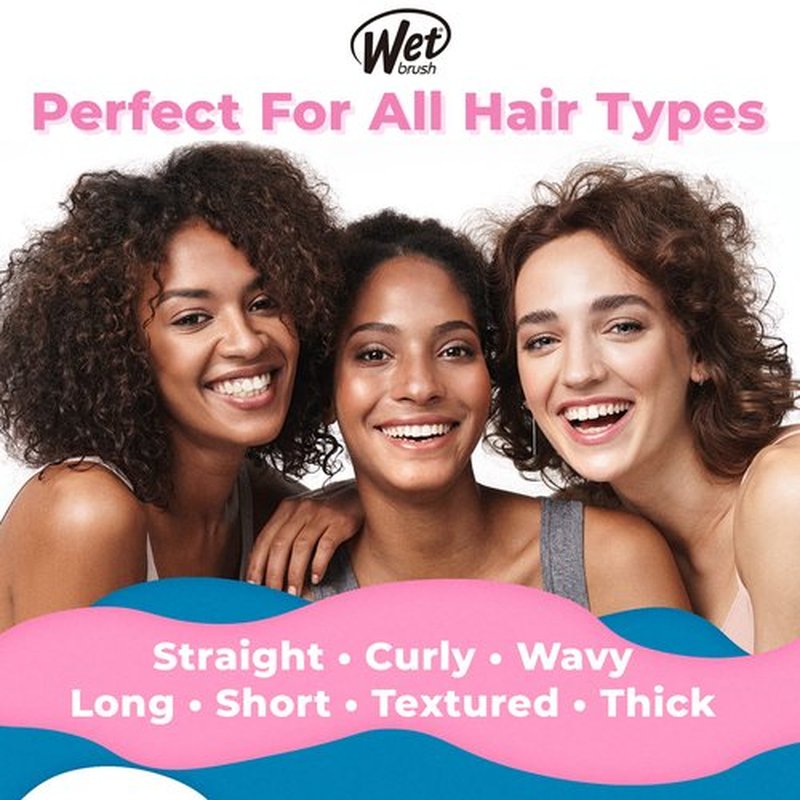 Wet Brush Original Detangler Hair Brush, Arctic Blue - All Hair Types - Ultra-Soft IntelliFlex Detangler Bristles Glide Through Tangles with Ease - Pain-Free Comb for Men & Women