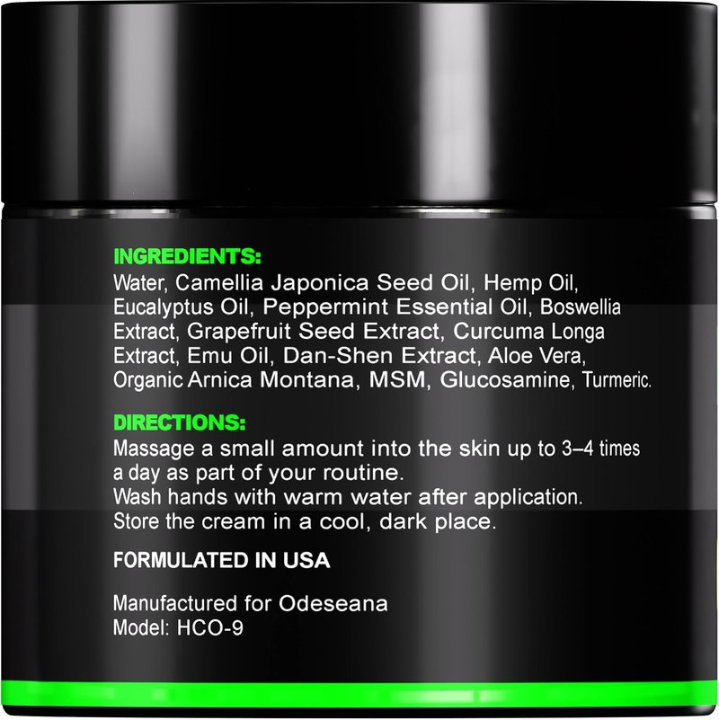 Natural Hemp Cream - Maximum Strength Skin Care Gel with Hemp Oil, Arnica & Aloe | 2 Pack - 4 oz Total