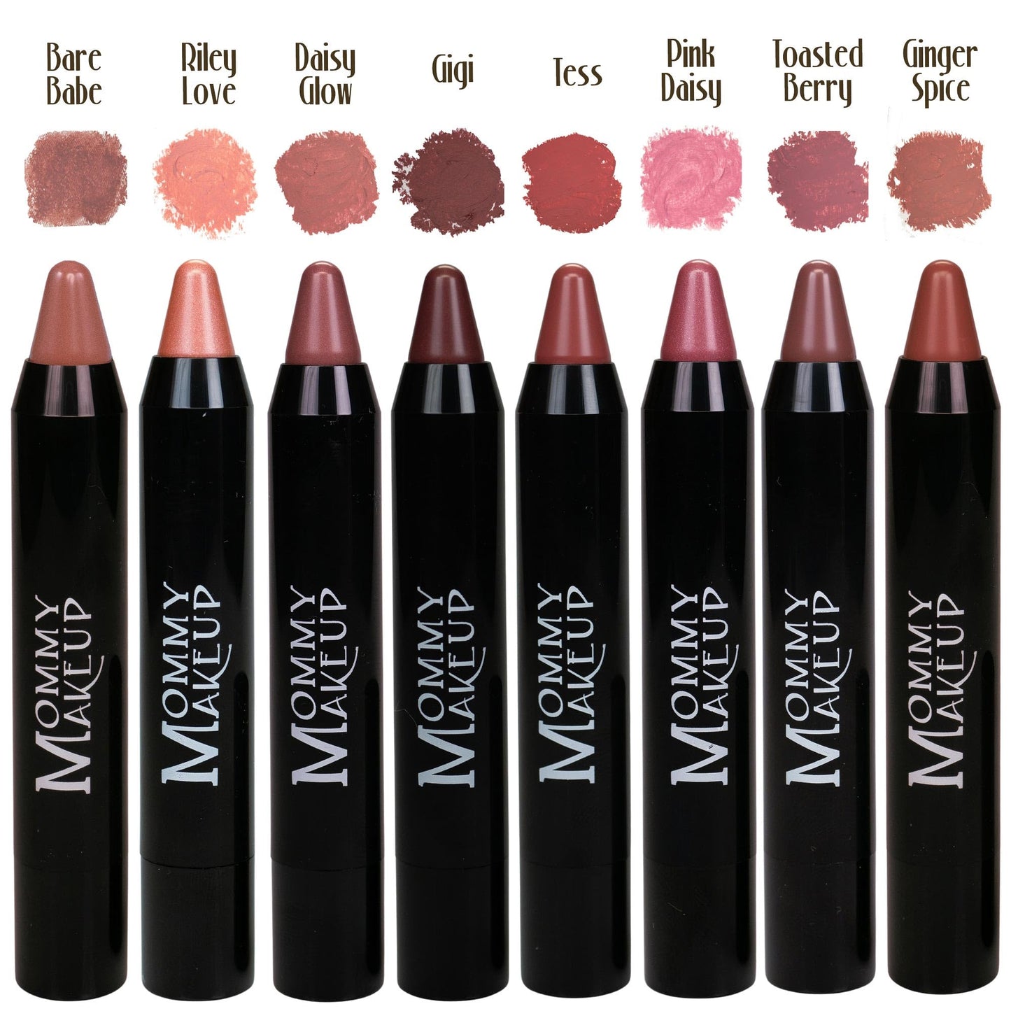 Mommy Makeup Triple Sticks Lipstick, Cream Blush & Teatment All-In-One with Shea & Cocoa Butter - Soft & Creamy Moisturizing Lip Crayon For Lips & Cheeks (Gigi)