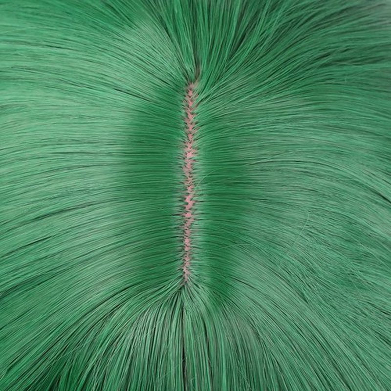 PATTNIUM 14 Inches Green Wig Short Wavy Wig Dark Green Wig with Bangs Women Girls Heat Resistant Synthetic Cosplay Costume Wig (Green)