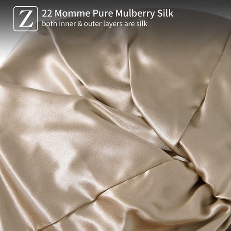 ZIMASILK 22 Momme 100% Mulberry Silk Sleep Cap for Women Hair Care,Natural Silk Night Bonnet with Elastic Stay On Head (One Size, Taupe)