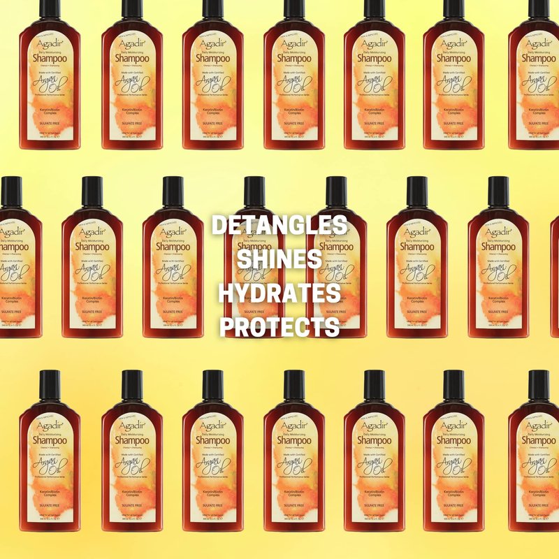 AGADIR Daily Moisturizing Shampoo ( For All Hair Types ) 12.4 oz