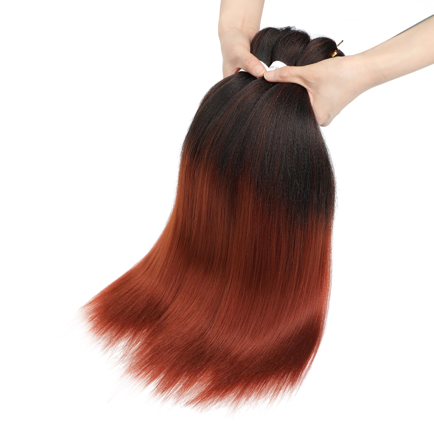AIBEISI Braiding Hair, 26 Inch 8 Packs Prestretched Braiding Hair Bundles Mixed Colored Two Tone Synthetic Hair For Women Box Braids Yaki Straight, For Women For Hot Water Setting Itch Free 1B/350