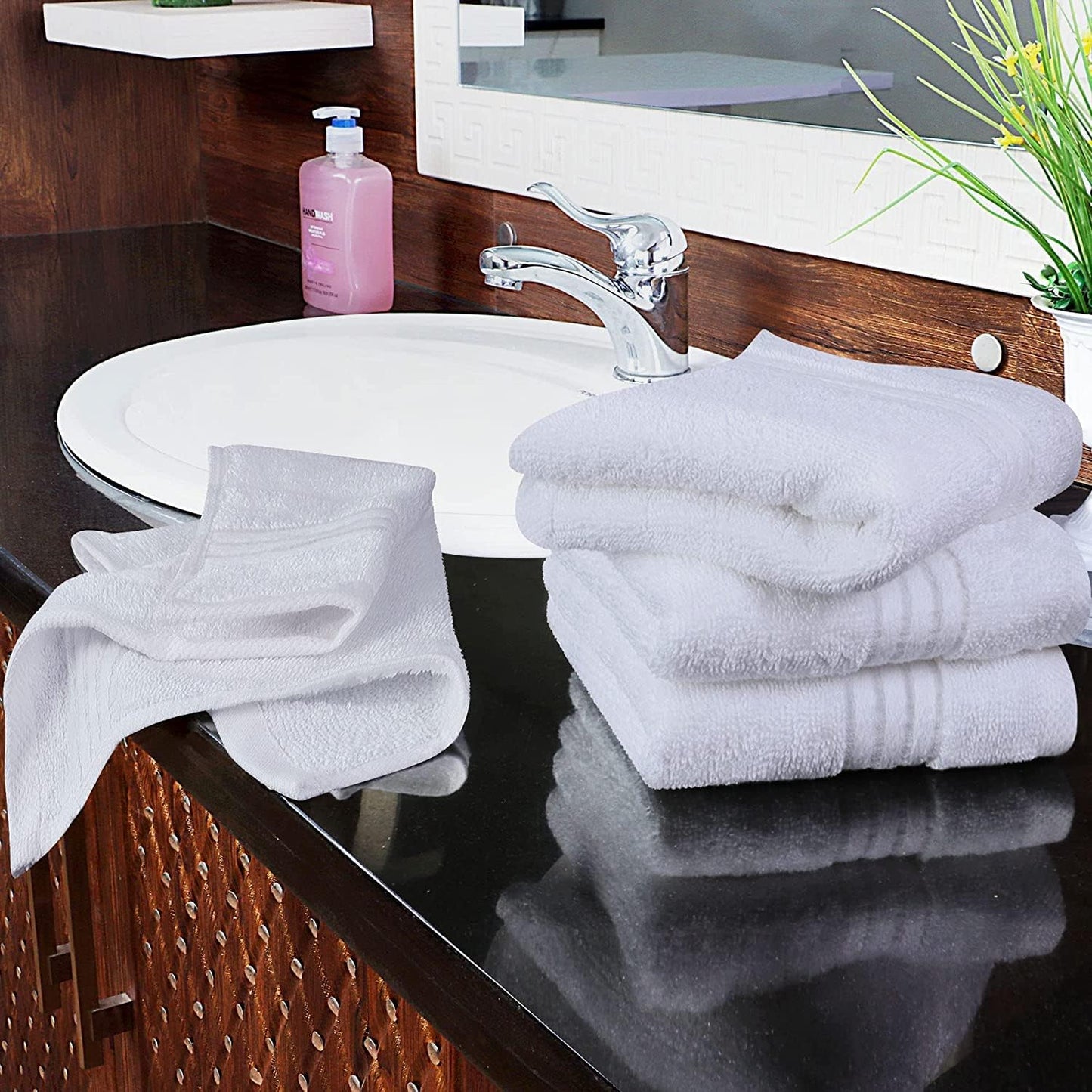 Premium 12-Pack Cotton Wash Cloths - Highly Absorbent & Soft 12x12 for Bathroom, Spa, Gym - Plum