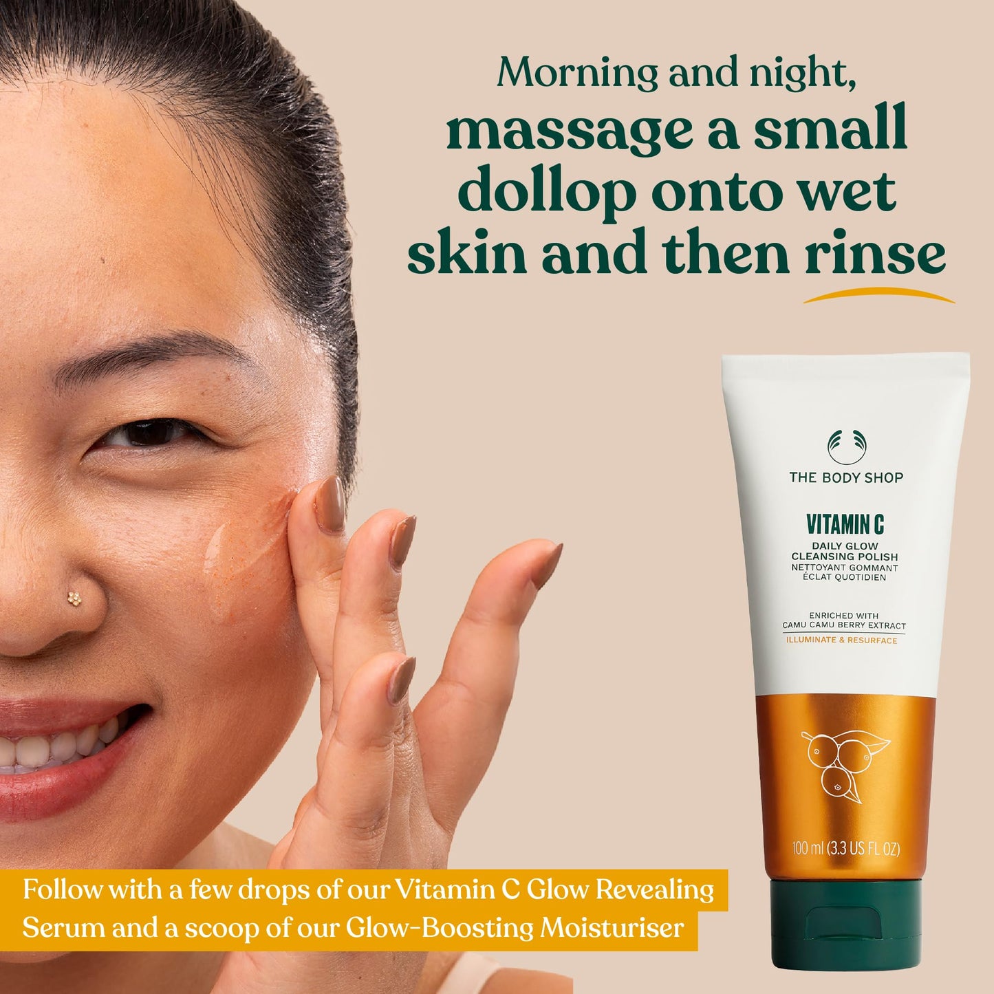 The Body Shop Vitamin C Daily Glow Cleansing Polish, 4.2 Ounce
