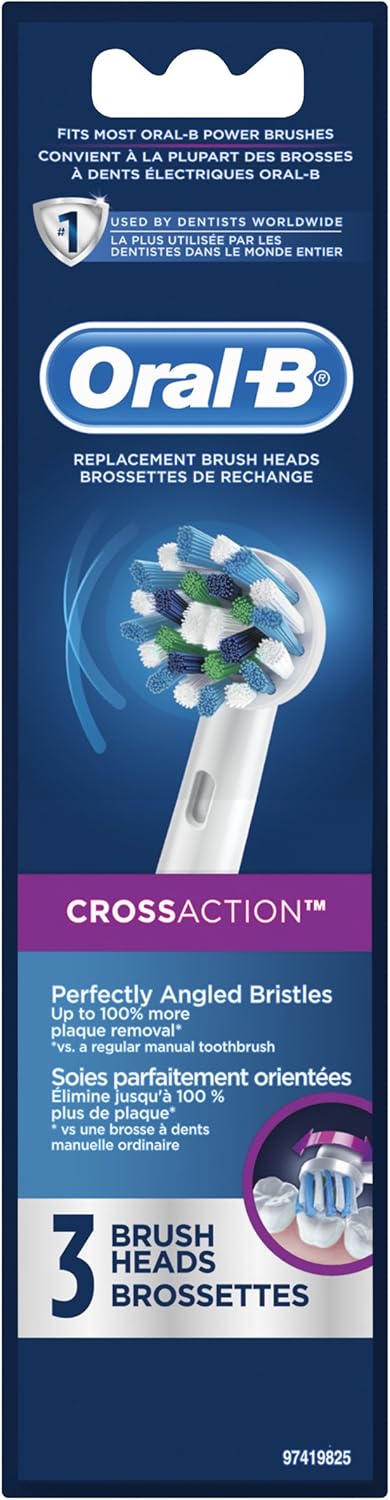 ORAL B Pro Cross Action Electric Toothbrush Replacement Brush Heads Refill, 6 Count