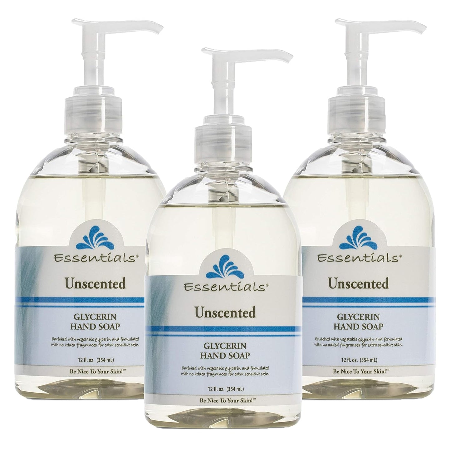 Glycerin Liquid Hand Soap with Aloe Vera - 12 oz, Pack of 3 | Moisturizing & Gentle