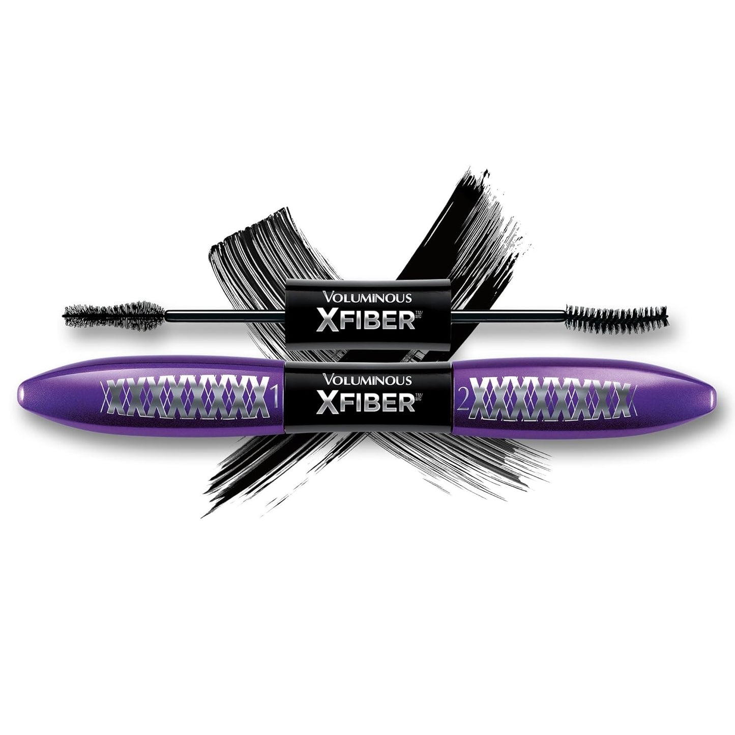 L’Oréal Paris Makeup Voluminous X Fiber Waterproof Mascara with Black Primer, Blackest Black, 1 Tube