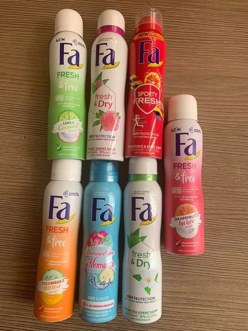 Economy size 200ml/6.7 ounces Fa 48h Deodorant Spray for Men & Women (4 Packs) (Energy Boost - Men)