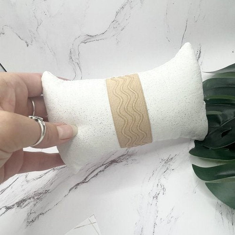 Strapless Handcrafted in The USA Cotton Breast Pillow for Woman Gift for her Side Sleeper Chest Relief Pillow While Sleeping with Anti Aging in Wrinkle Prevention (White Glitter)