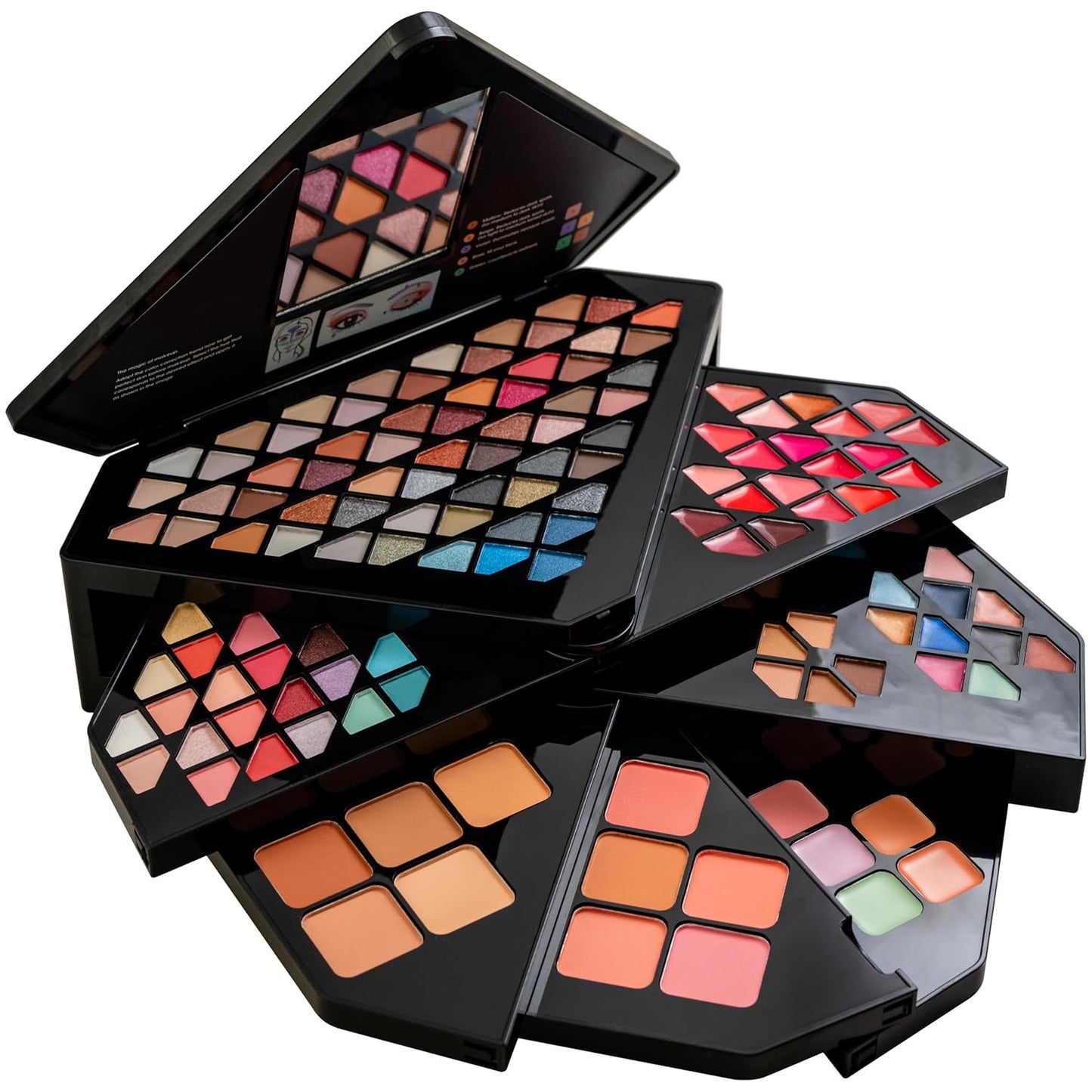 SHANY All About That Face Makeup Kit - All in one Beginner Makeup Set - Eye Shadows, Lip Colors, Face Makeup, Cosmetics applicators & More.