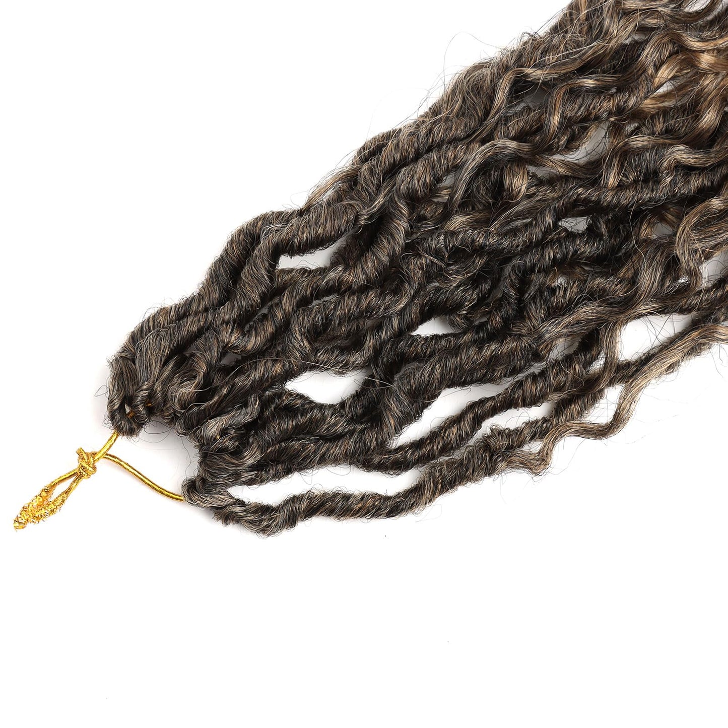 LMZIM 14 inch Goddess Locs Crochet Hair 8 Packs Hippie Locs Crochet Hair Pre Looped Faux Locs Crochet Hair for Black Women 1B/27