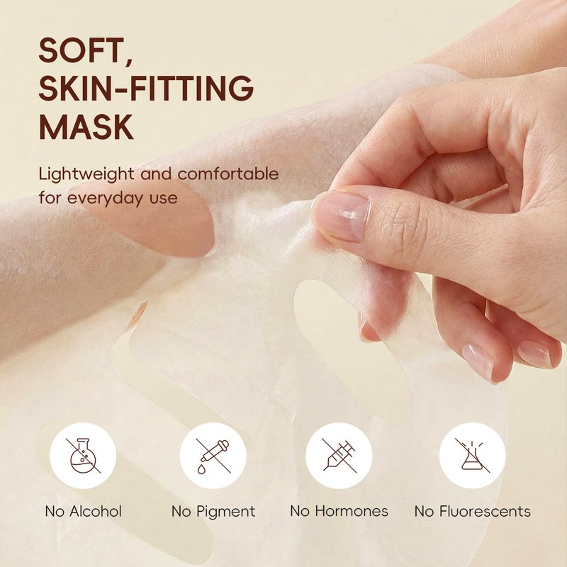 BEUKING Rice Glow Mask with 94.4% Fermented Rice Extract – Skincare Face Mask for Moisturizing Skin, Deeply Hydrating Overnight Facial Mask with Hyaluronic Acid for Women