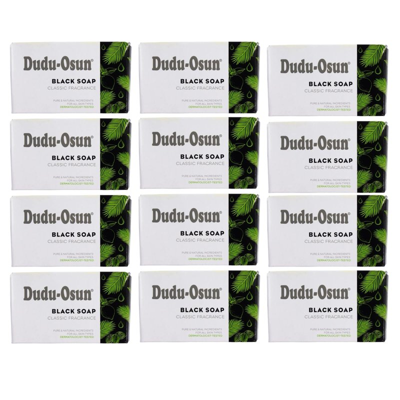 12 Pack of Dudu Osun Black Soap Classic Fragrance