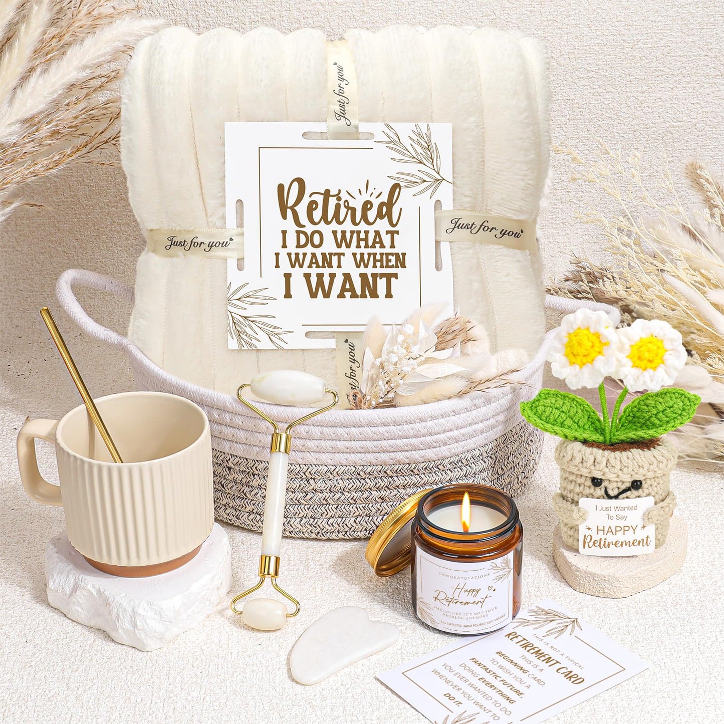 Elysirise Retirement Gift for Woman 2025, Happy Cool Retirement Gifts for Women Coworker Mom Grandma, Boss, Nurse, Friends, Funny Retirement Spa Gifts Basket, Relaxing Self Care Gift Box