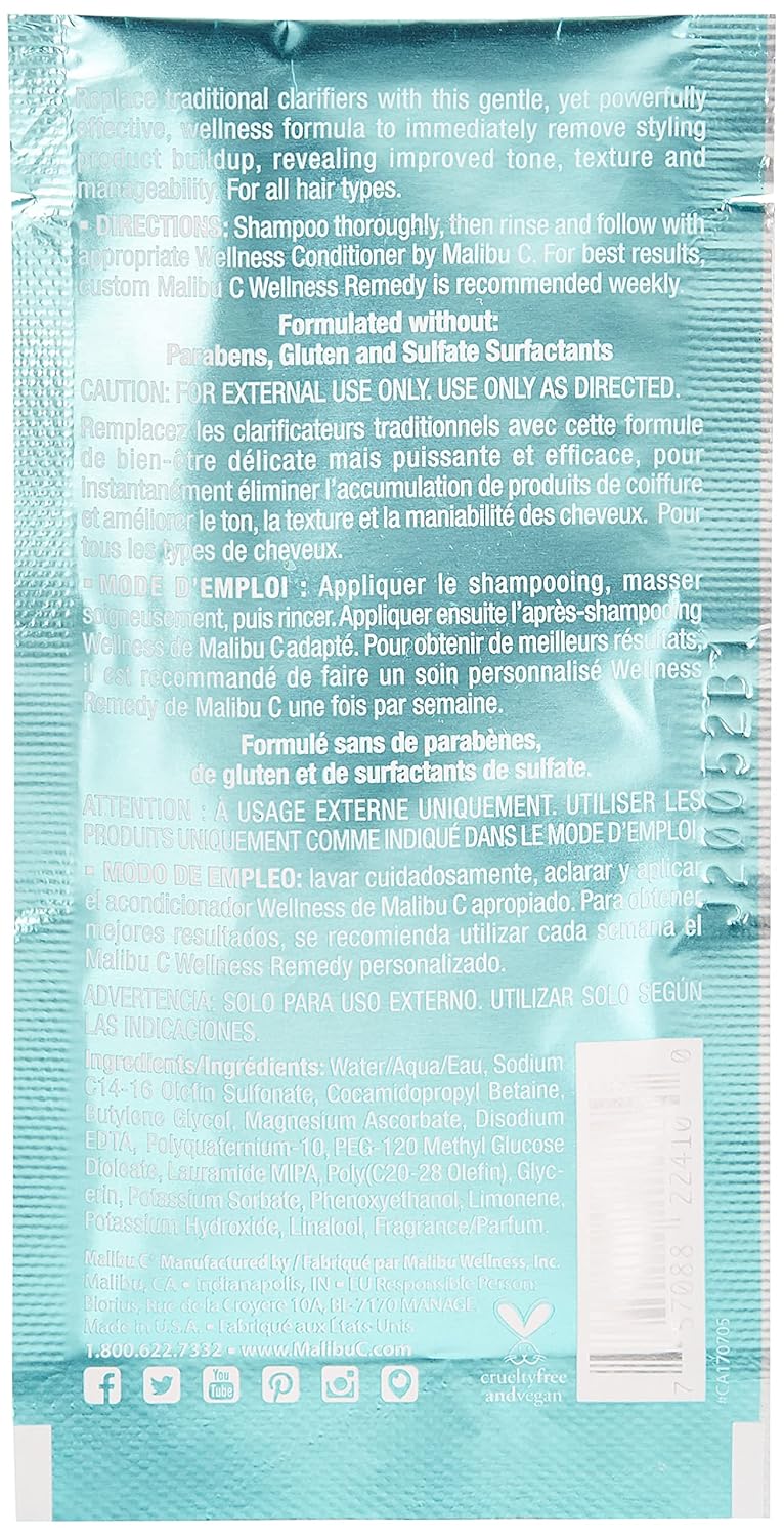 Malibu C Un-Do-Goo Clarifying Shampoo - Sulfate-Free, Removes Product Build-Up & Restores Shine