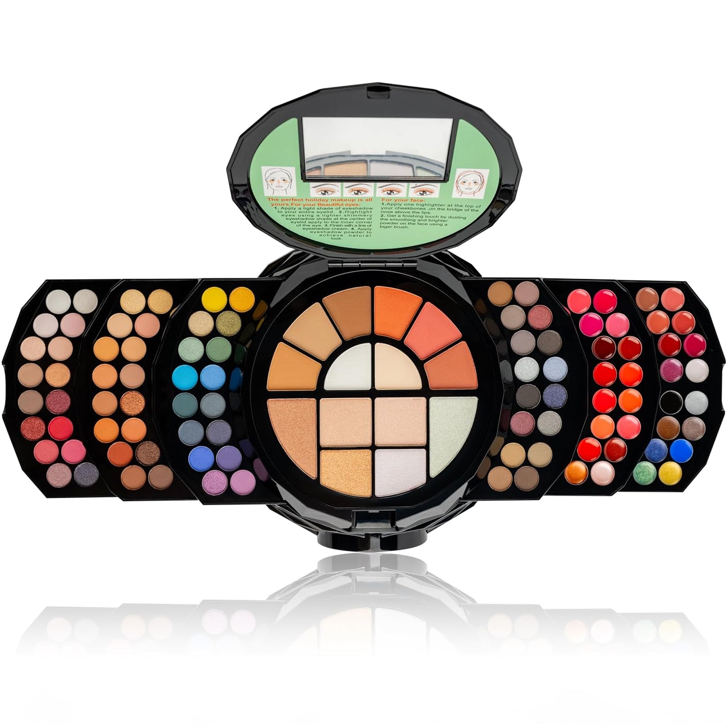 SHANY All About That Face Makeup Kit - All in one Beginner Makeup Set - Eye Shadows, Lip Colors, Face Makeup, Cosmetics applicators & More.