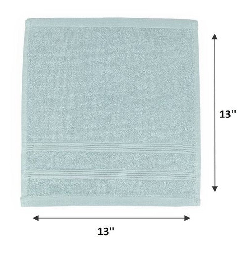 Kaufman - Premium Washcloth Set of 72 (13x13 Inches) 100% Cotton Ring Spun, Highly Absorbent, Durable and Ultra Soft Feel Wash Cloths Essential for Bathroom, Spa, Gym, and Face Towel (72PK)