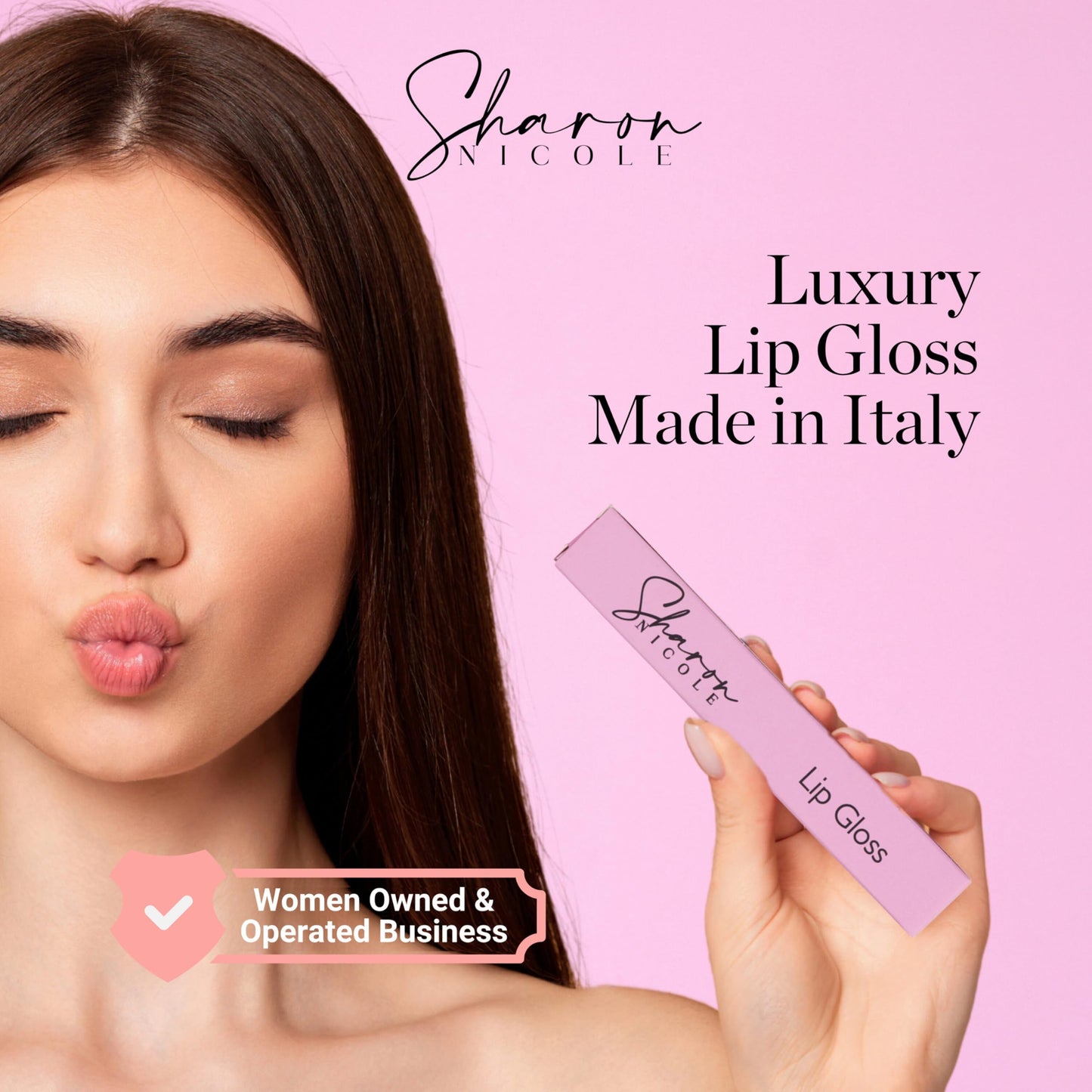 Sharon Nicole Nude High Gloss, Long Lasting, Moisturizing Lip Gloss | Provides All Day Comfort & Wear | Cruelty Free | Beauty Made in Italy Shade Luna Del Sol