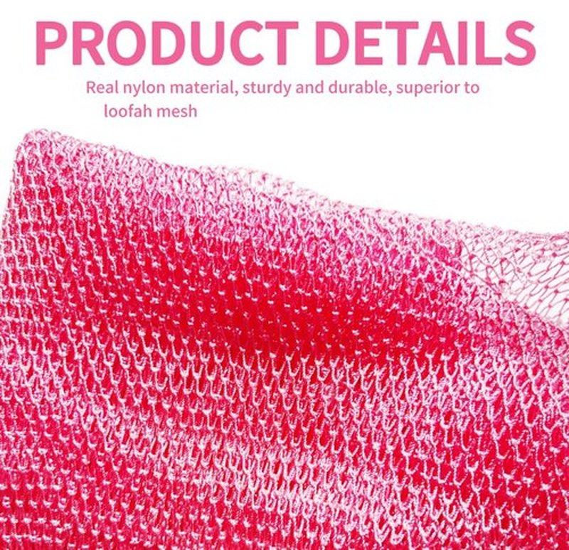 SPMKTBOZAI African Net Sponge Authentic, African Exfoliating Sponge Real African Net Black Owned, African Bath Sponge Back Scrubber, Body Exfoliator Shower Bath Accessories (Pink)