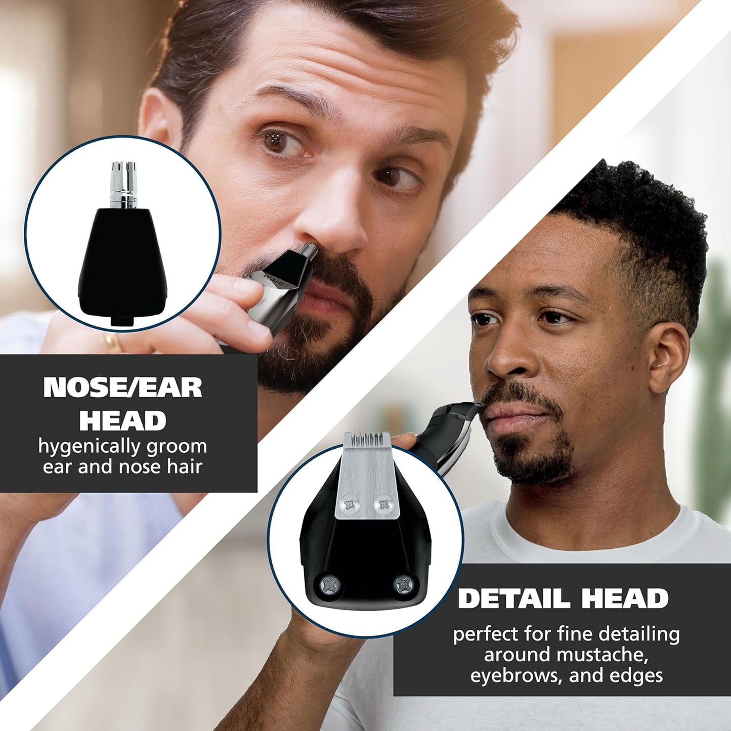 Wahl Groomsman Pro All in One Beard Trimmer for Men, Mens Beard Trimmer Rechargeable Cordless Hair Trimmer, Includes 3 Attachment Heads for Beard, Nose, & Ear Hair Trimming - Model 5617