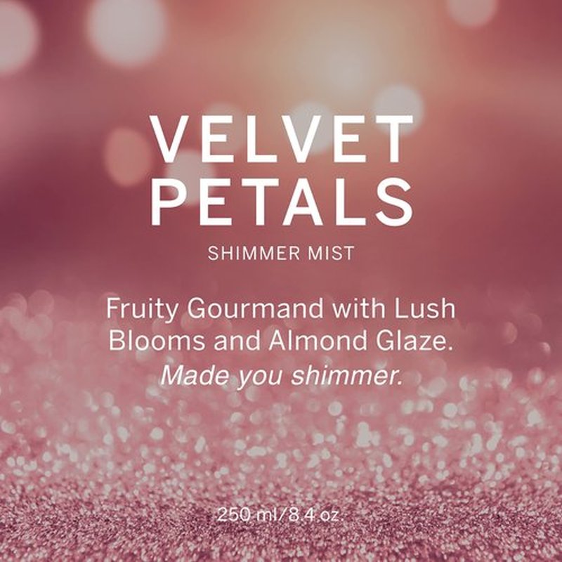Victoria's Secret Velvet Petals Shimmer Body Mist for Women, Perfume with Notes of Blooms and Almond Glaze, Womens Body Shimmer Spray, Made you Shimmer Women’s Fragrance - 250 ml / 8.4 oz