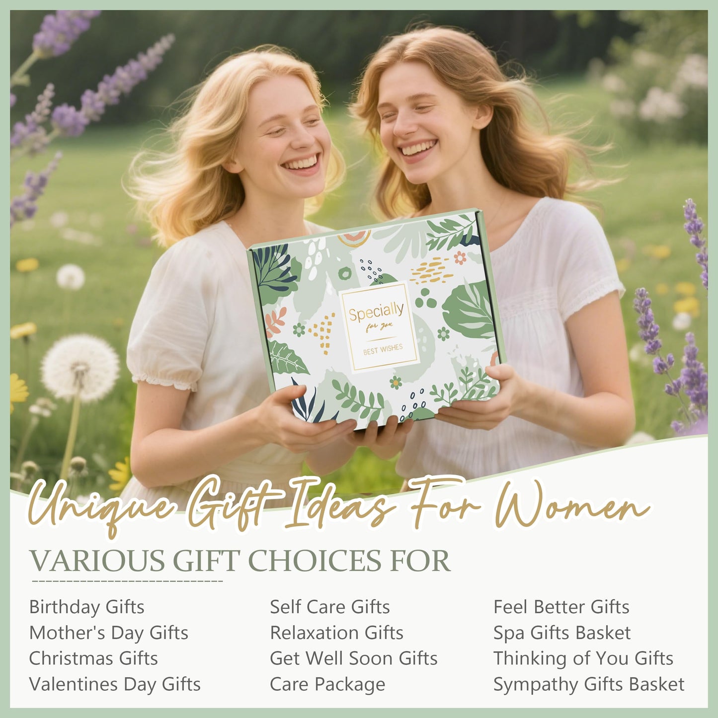 Clexela Mother‘s Day Gift for Women, Vanilla Relaxing Spa Gift Baskets, Self Care Kit Get Well Soon Gift Baskets, Care Package for Her Women Mom Friend Sister