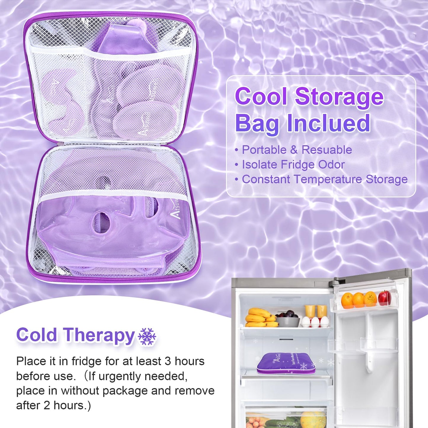 Atsuwell Cooling Ice Face Eye Mask Set