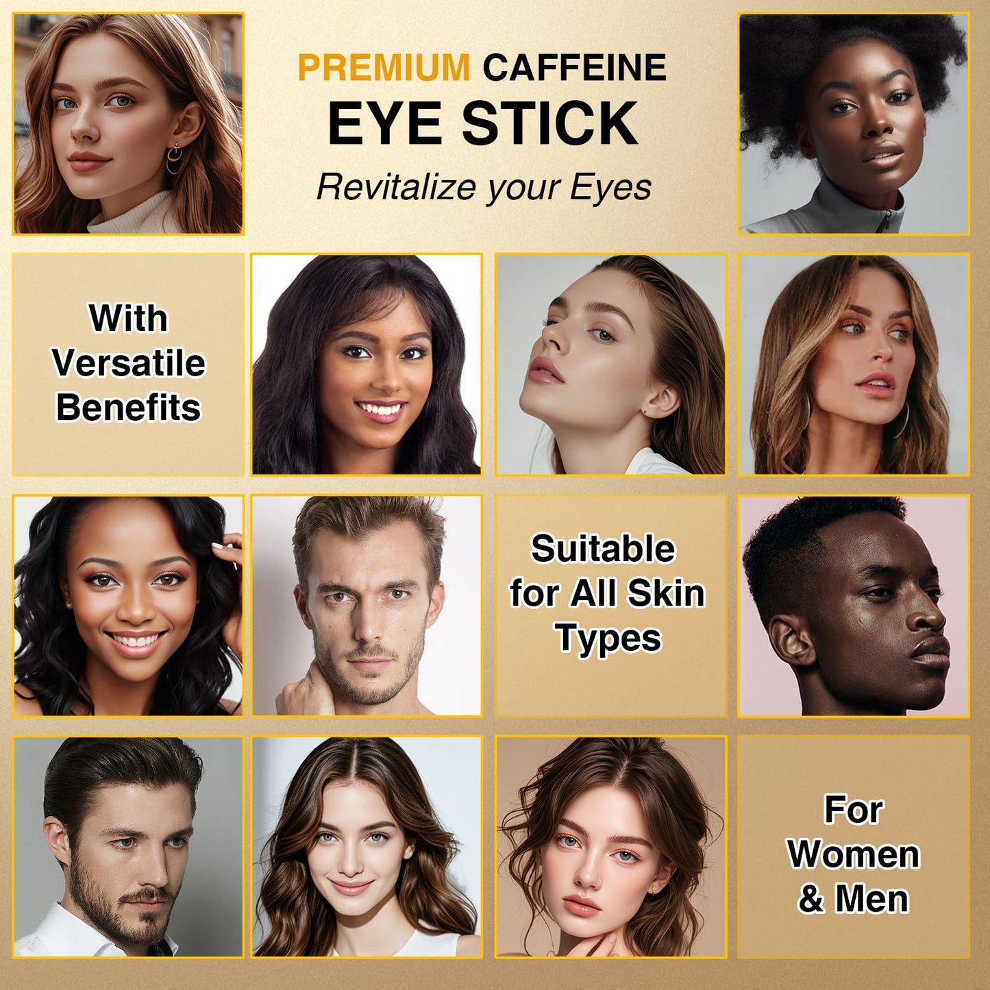 OMYIJVS Caffeine Eye Cream, Under Eye Cream for Dark Circles and Puffiness