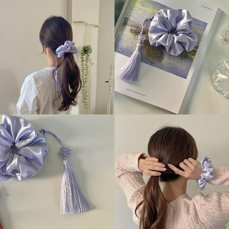 Generic Korean Handmade Soft Scrunchies - Hanbok ShuShu Scrunchies & Hair Ties for Girls & Women (Mav Scrunchie)