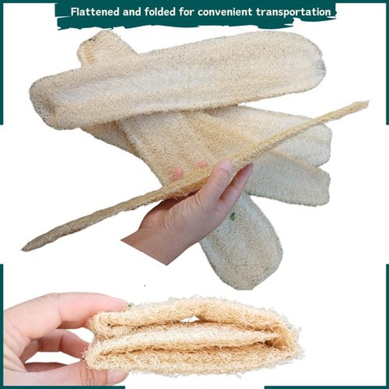 5 Pcs (18– 20 Inches) Shower Loofah Exfoliating Body Scrubber | Natural Loofah Sponge | Bath for Loofah for Men and Women | Pack of 5