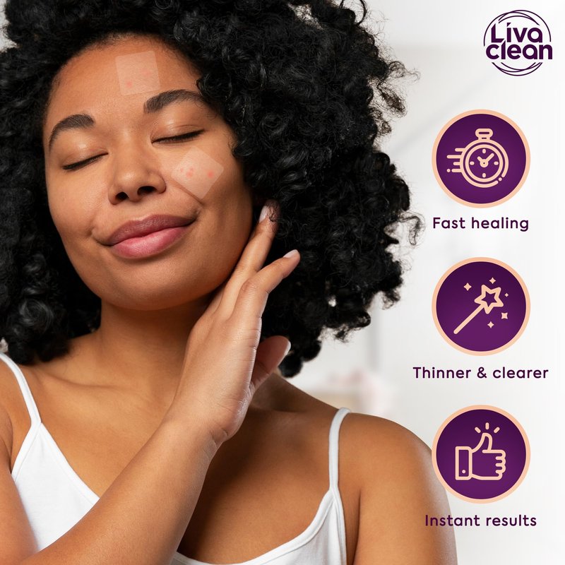 Livaclean 40CT Large Pimple Patches for Face - Big Pimple Patches Large Hydrocolloid Patch for Blemishes - Body Nose Forehead Chin Acne Patch - XL Zit Stickers