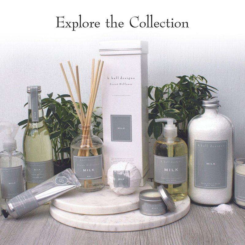 K. Hall Designs Milk Scented Shea Butter Lotion for Dry Skin, Creamy-Sweet Scent with Coconut & Vanilla, Shea Moisturizing Lotion for Sensitive Skin, 12oz