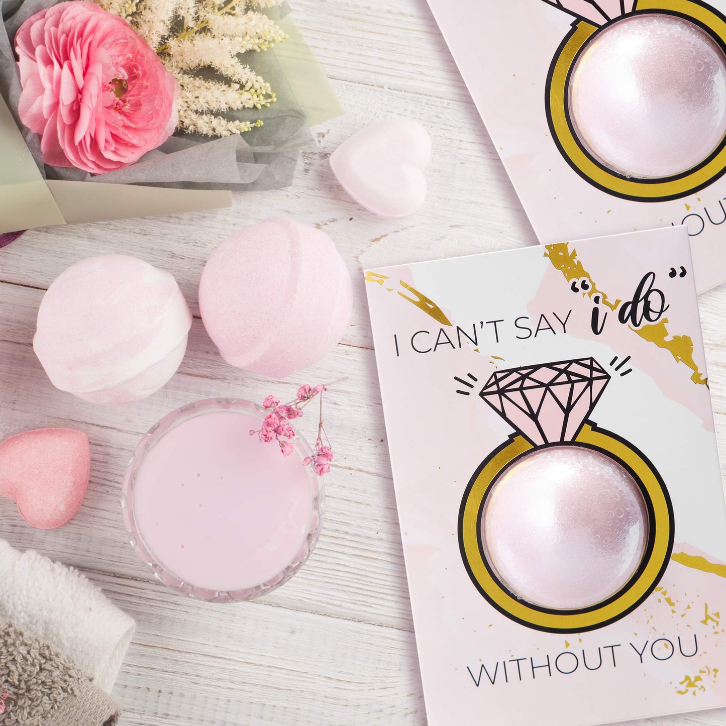 Bridesmaid Proposal Cards with Bath Bombs | Bridesmaids Proposal Gifts | Bridesmaid Card Pack | Will You be My Bridesmaid | Ring Style (6 Pack)